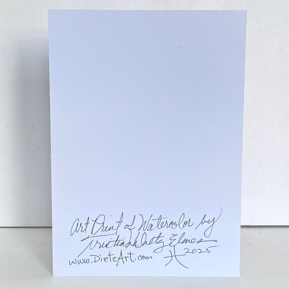 Lacie Dog Painting Art Print 5x7in Blank Greeting Card and Envelope All Occasion - Picture 3 of 4